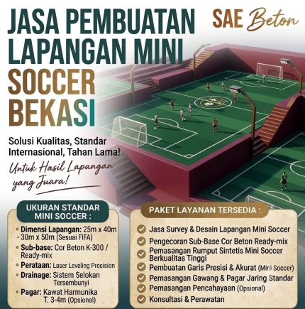 Jasa Pembuatan Lapangan Mini Soccer Bekasi
