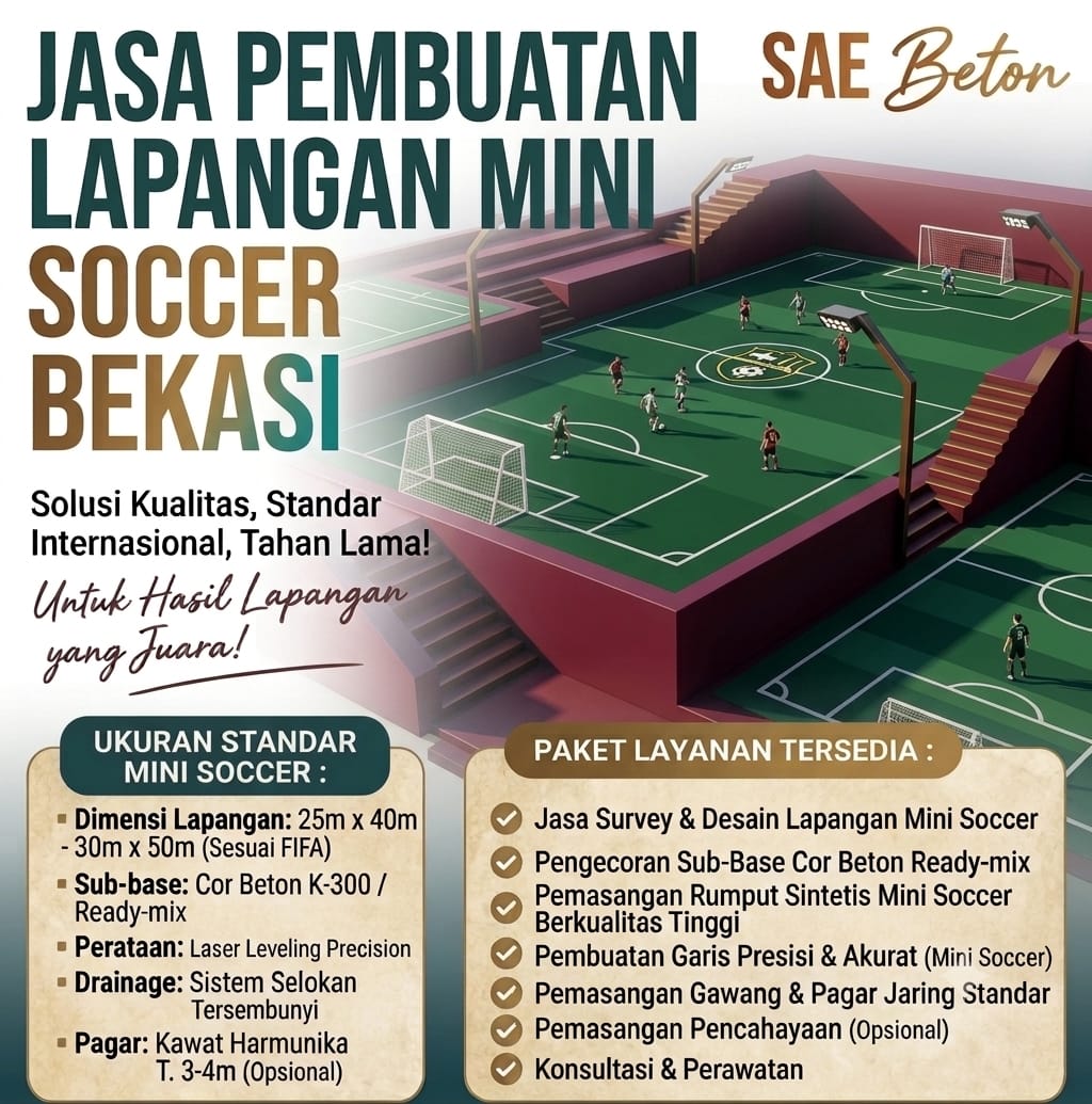 Bekasi Jasa Pembuatan Lapangan Mini Soccer Bekasi