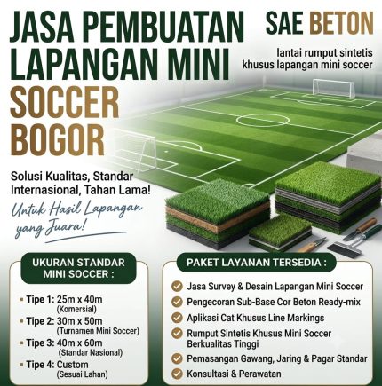 Jasa Pembuatan Lapangan Mini Soccer Bogor