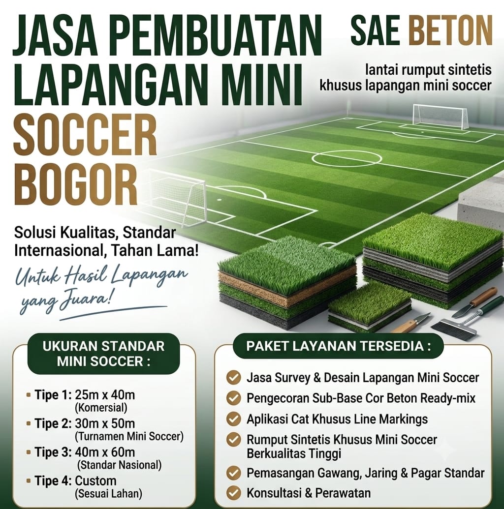 Bogor Jasa Pembuatan Lapangan Mini Soccer Bogor
