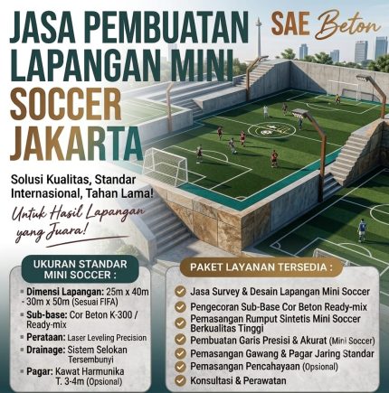 Jasa Pembuatan Lapangan Mini Soccer Jakarta