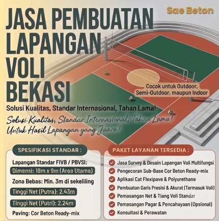 Jasa Pembuatan Lapangan Voli Bekasi