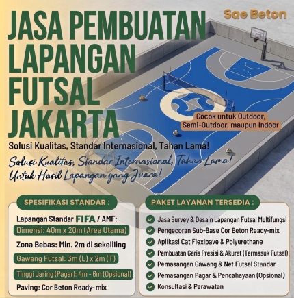 Jasa Pembuatan Lapangan Futsal Jakarta