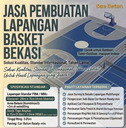 Jasa Pembuatan Lapangan Basket Bekasi