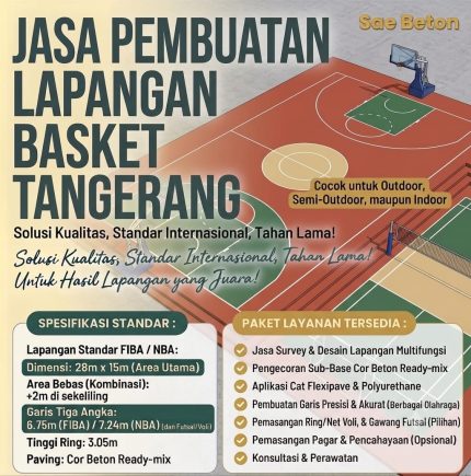 Jasa Pembuatan Lapangan Basket Tanggerang