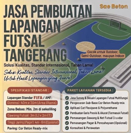 Jasa Pembuatan Lapangan Futsal Tangerang