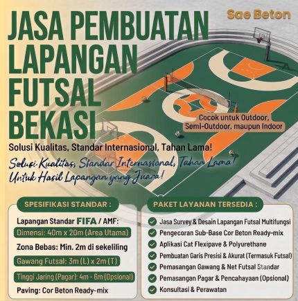 Jasa Pembuatan Lapangan Futsal Bekasi