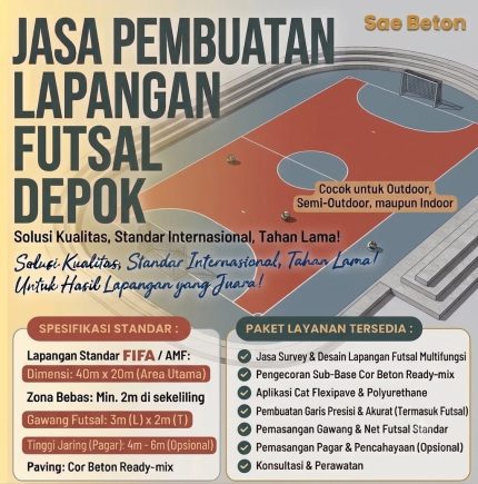 Jasa Pembuatan Lapangan Futsal Depok