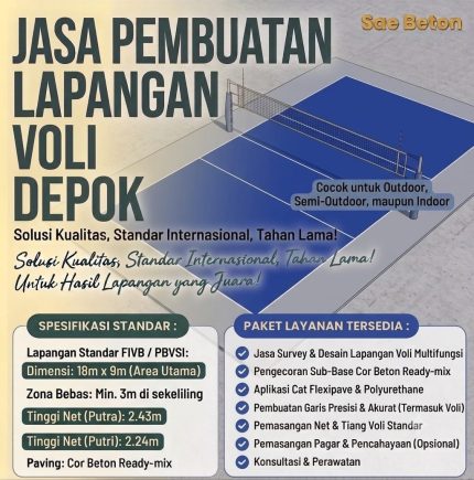 Jasa Pembuatan Lapangan Voli Depok