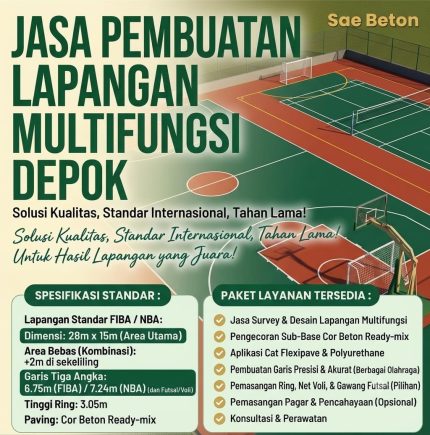 Jasa Pembuatan Lapangan Multifungsi Depok