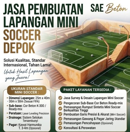 Jasa Pembuatan Lapangan Mini Soccer Depok