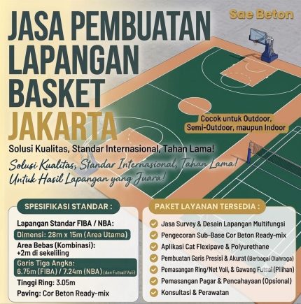 Jasa Pembuatan Lapangan Basket Jakarta