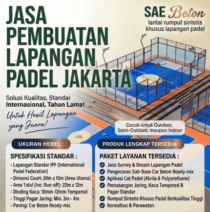 Jasa Pembuatan Lapangan Padel Jakarta