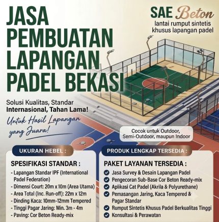 Jasa Pembuatan Lapangan Padel Bekasi