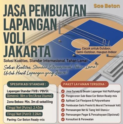 Jasa Pembuatan Lapangan Voli Jakarta