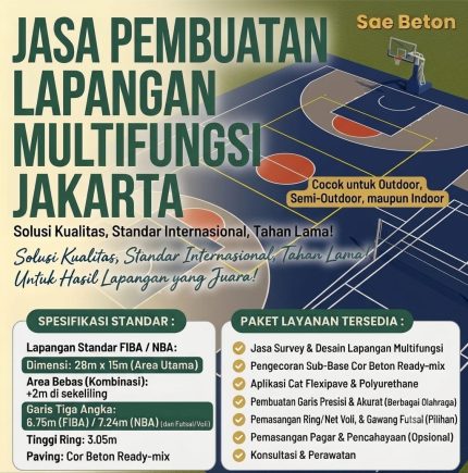 Jasa Pembuatan Lapangan Multifungsi Jakarta