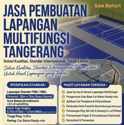 Jasa Pembuatan Lapangan Multifungsi Tanggerang