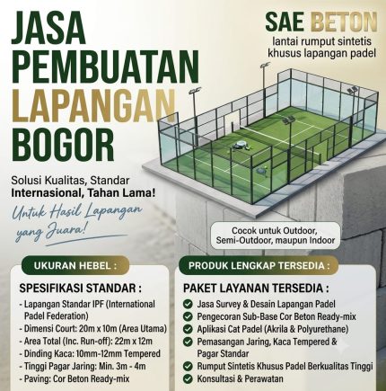Jasa Pembuatan Lapangan Padel Bogor